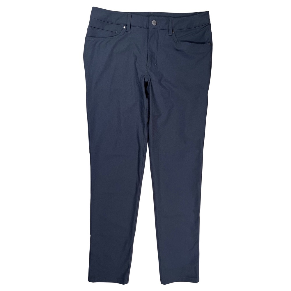 Lululemon ABC Pant Slim‎ Mens 31 Obsidian Dark Grey Tech Travel Golf Trousers